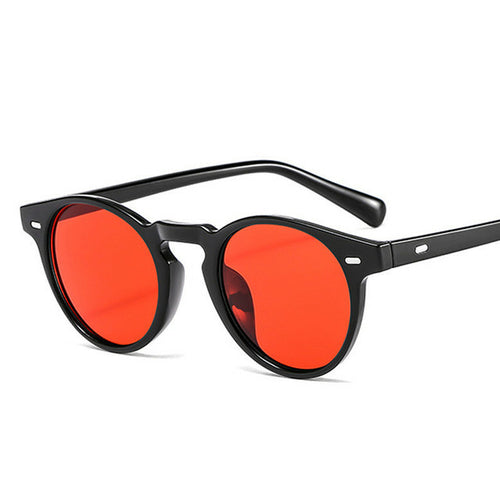 Luxury Brand Designer Sunglasses Men 2021 Vintage Red Blue Round Sun