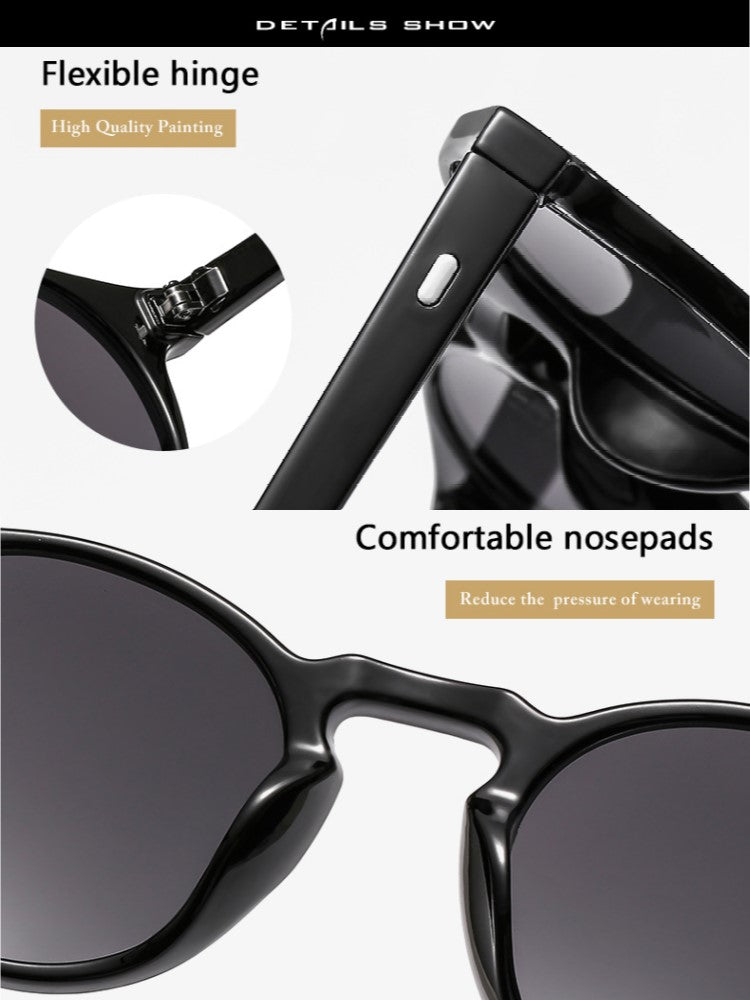 Luxury Brand Designer Sunglasses Men 2021 Vintage Red Blue Round Sun