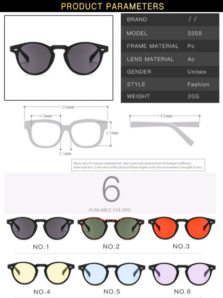 Luxury Brand Designer Sunglasses Men 2021 Vintage Red Blue Round Sun